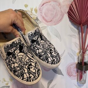 Bucket Feet Chicago Designed Graphic Slip-On Sneakers